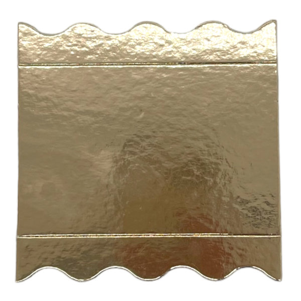 50 x Tortenuntersetzer zweiseitig - GOLD-SILBER spiegelnd - rechteckig - 14,5 x 9,5 cm
