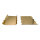 50 x Tortenuntersetzer zweiseitig - GOLD-SILBER spiegelnd - rechteckig - 14,5 x 9,5 cm